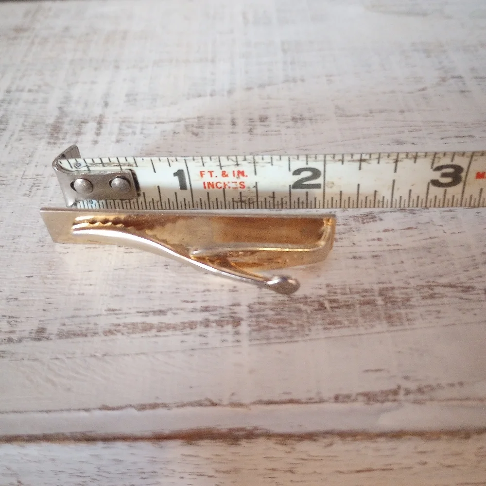 Vintage Hickok USA Gold Toned Money Clip Hollywood Regency Men's Accessory Gift